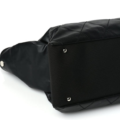 Chanel Coated Canvas Stitched XL Paris Biarritz Tote Black 8 of 9
