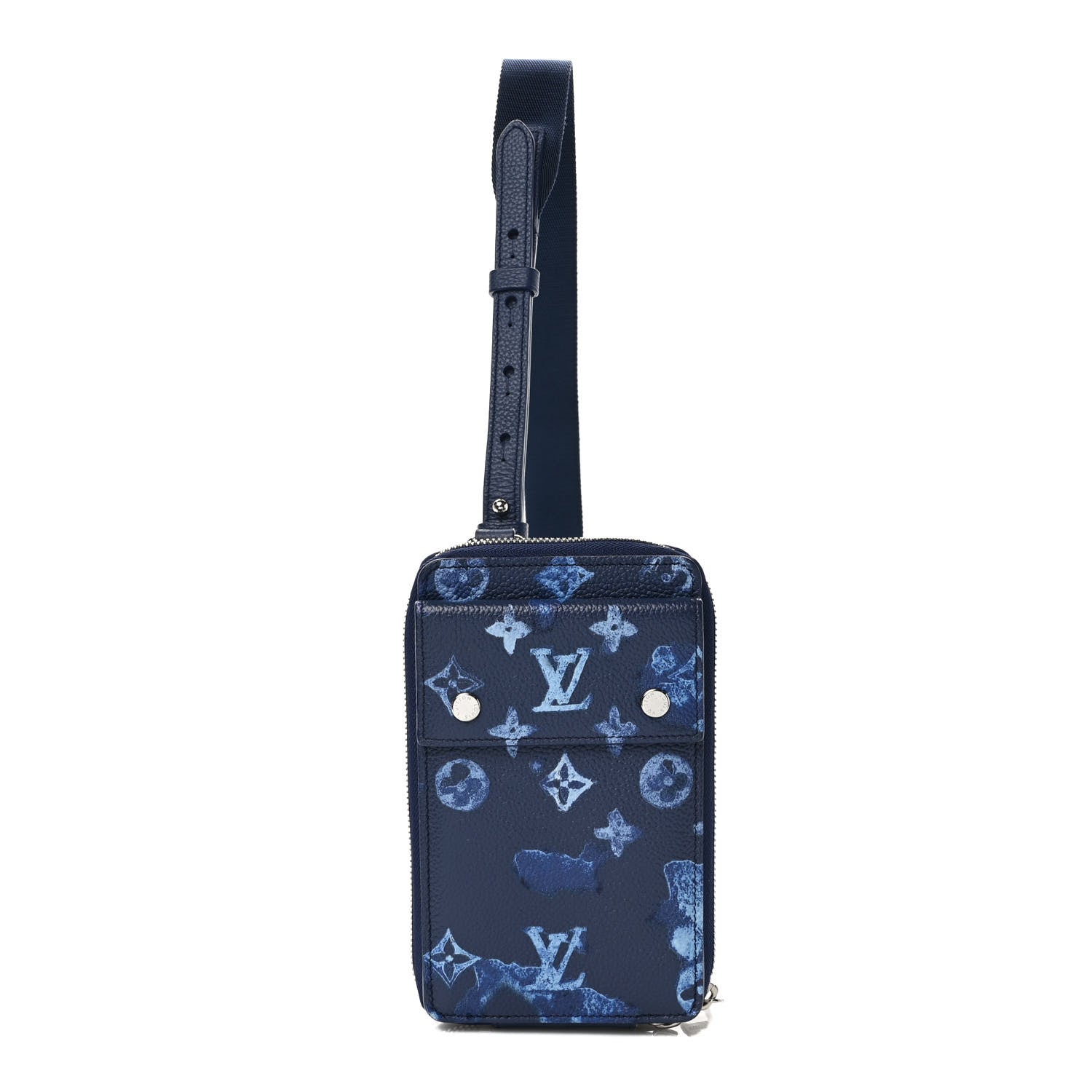 Louis Vuitton Monogram Ink Watercolor Phone Pouch Blue 1 of 8