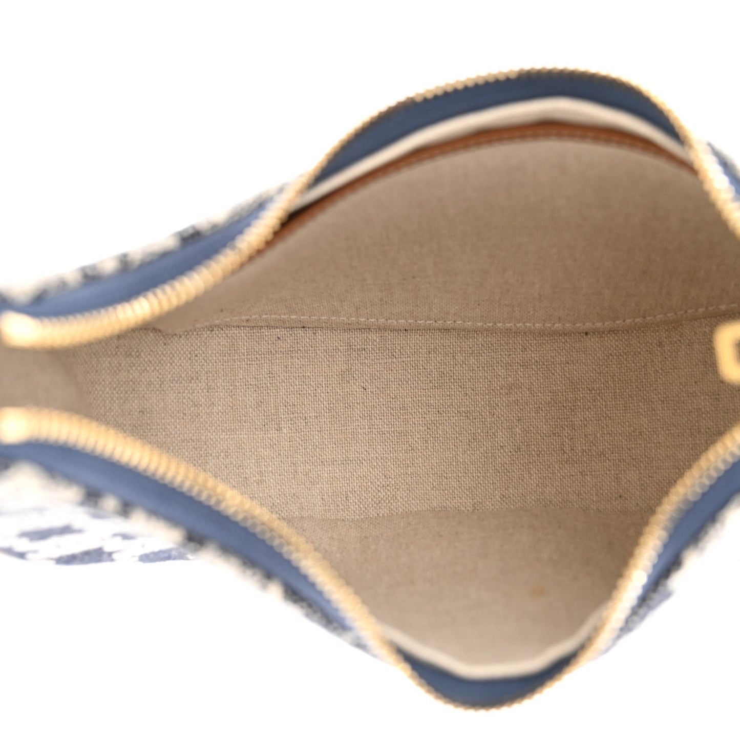 Canvas Calfskin Ava Triomphe Shoulder Bag Blue