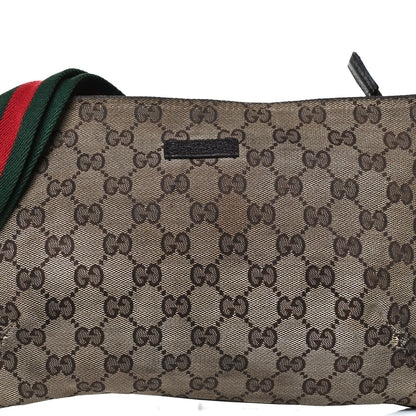 Gucci Monogram Web Small Flat Messenger Crossbody Dark Brown 9 of 12