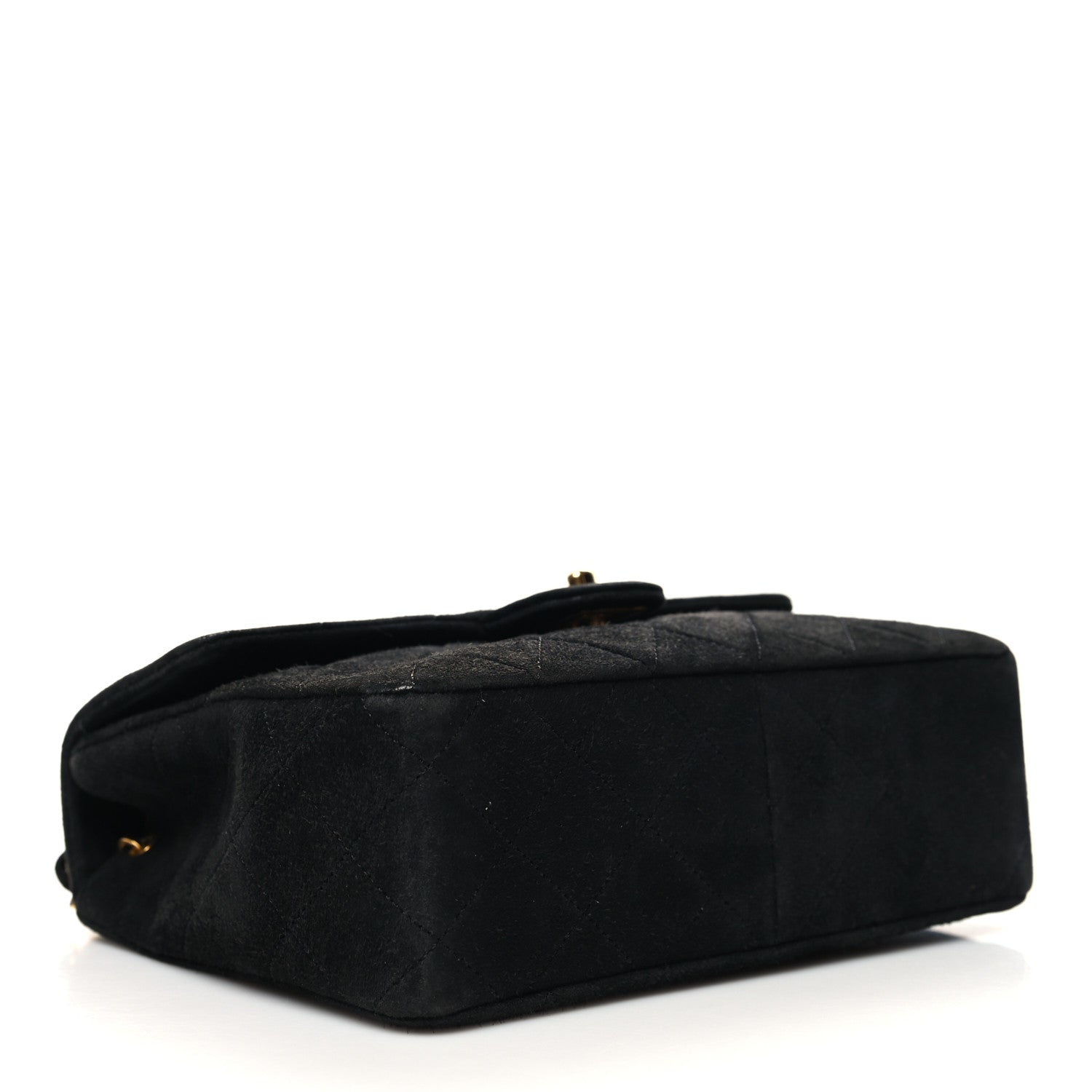 Chanel Suede Quilted Mini Square Flap Black 4 of 10