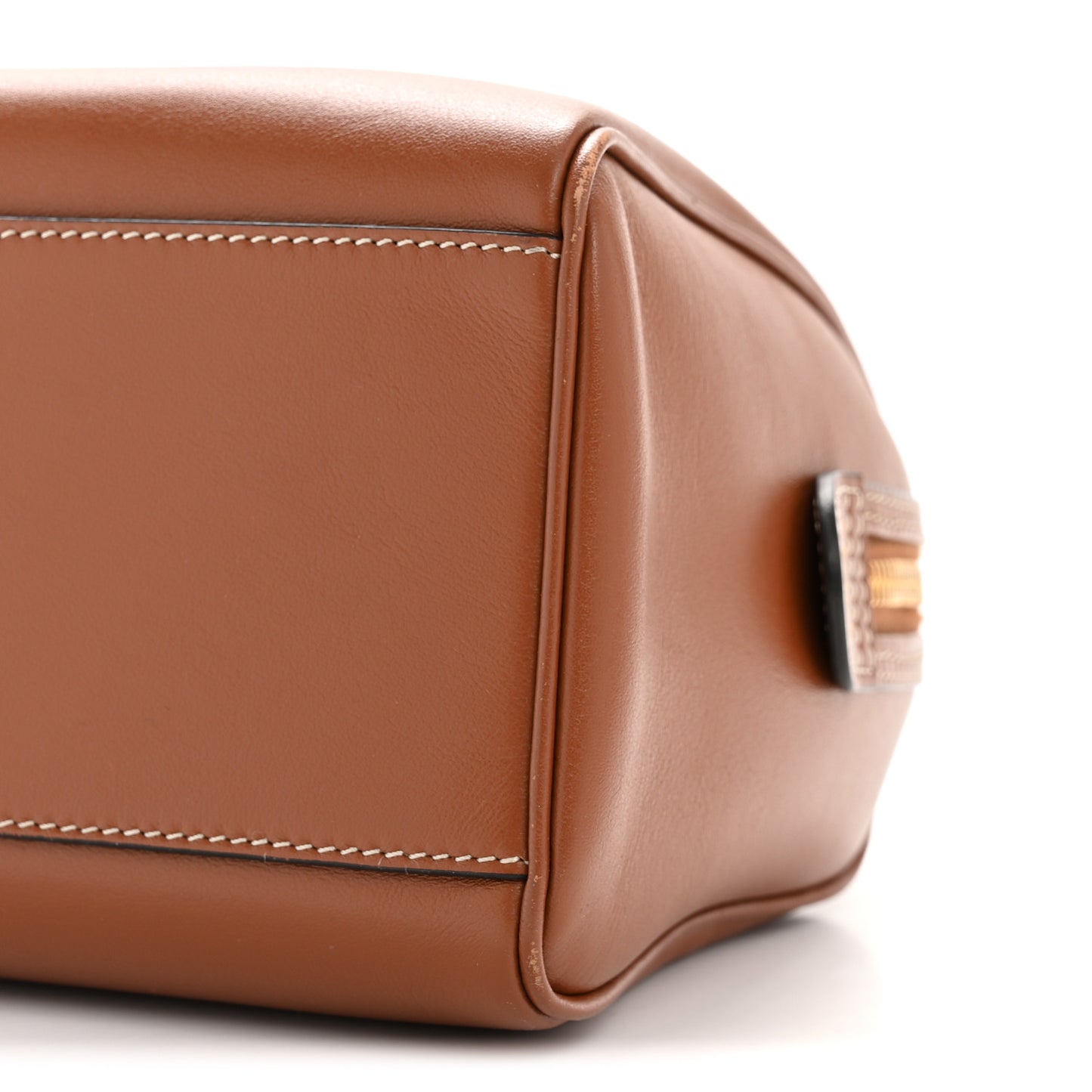 Smooth Calfskin Triomphe Small Boston Bag Tan