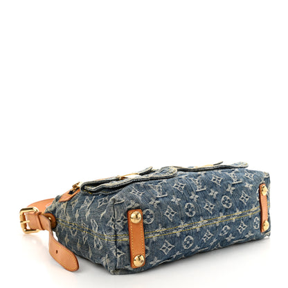 Louis Vuitton Monogram Denim Baggy PM Blue 4 of 12
