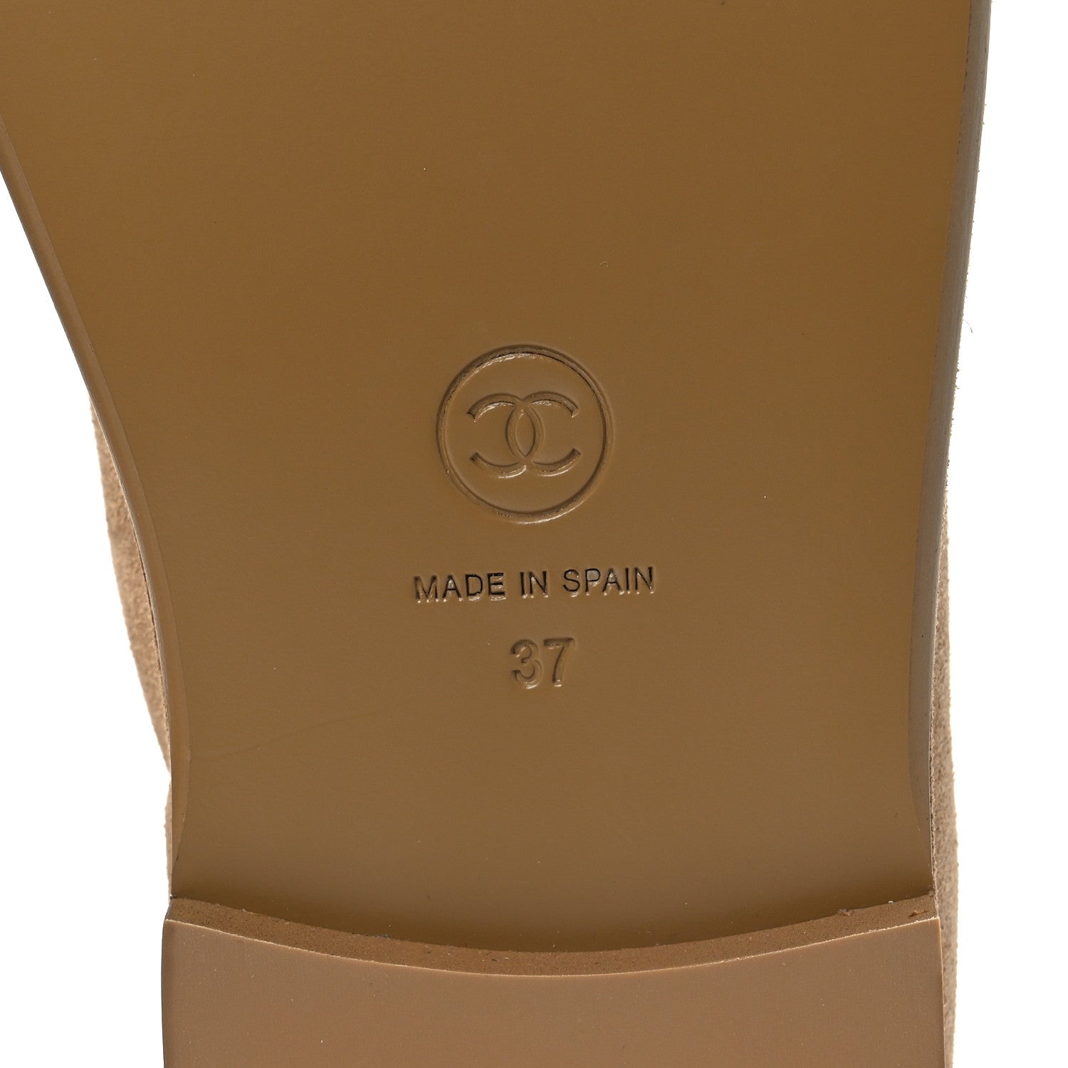 Chanel Suede Calfskin CC Loafers 37 Dark Beige 8 of 12
