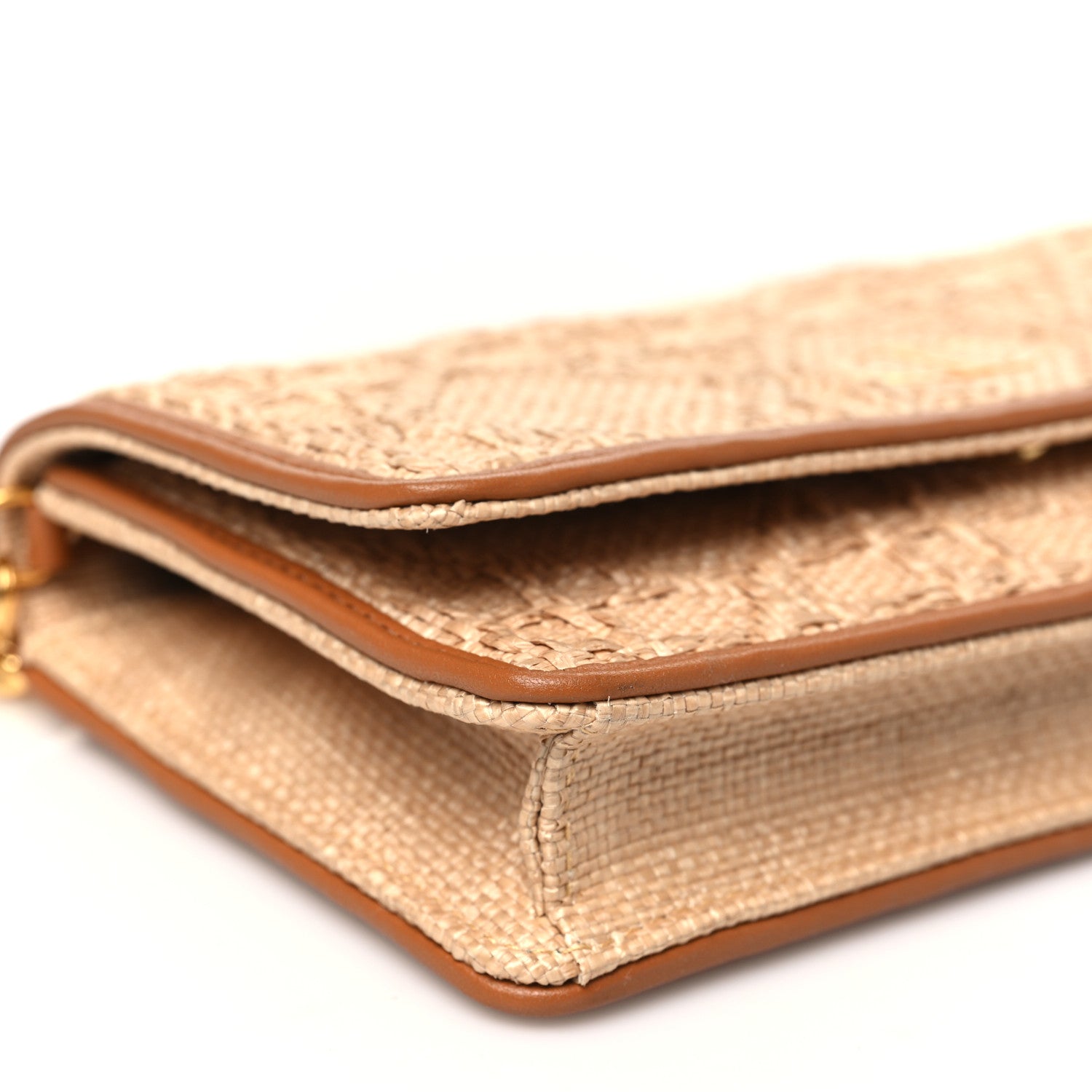 Christian Dior Raffia Macro Cannage Miss Caro Pouch With Chain Natural 8 of 9