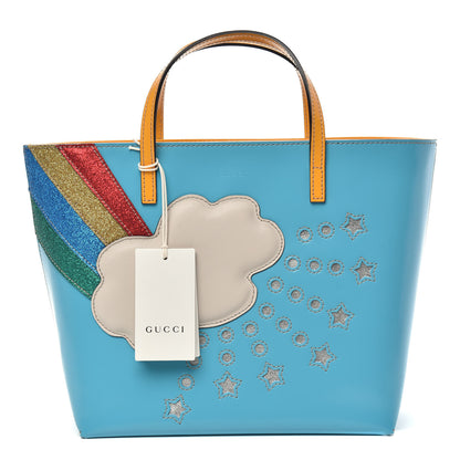 Gucci Calfskin Childrens Rainbow Tote Blue 1 of 10