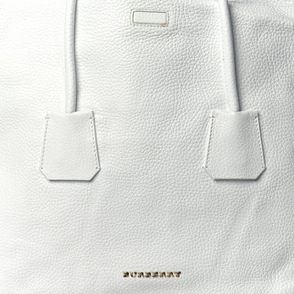 Burberry London Grainy Calfskin Medium Baynard Tote White 9 of 14