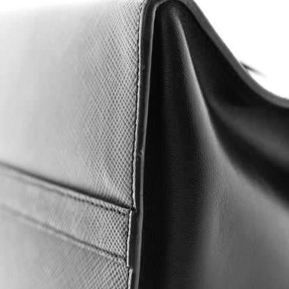 Prada Saffiano Cuir Calfskin Medium Monochrome Top Handle Tote Black 11 of 12