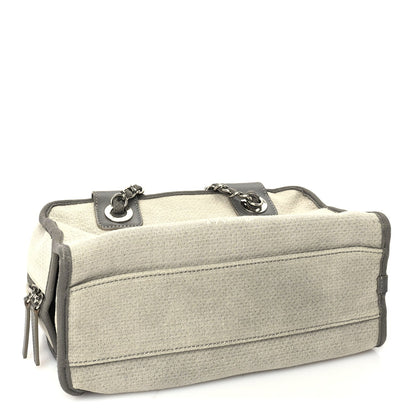Chanel Canvas Deauville Bowling Bag Ecru Ecru 3 of 9
