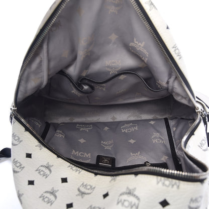 MCM Visetos Studded Medium Dual Stark Backpack White 6 of 32