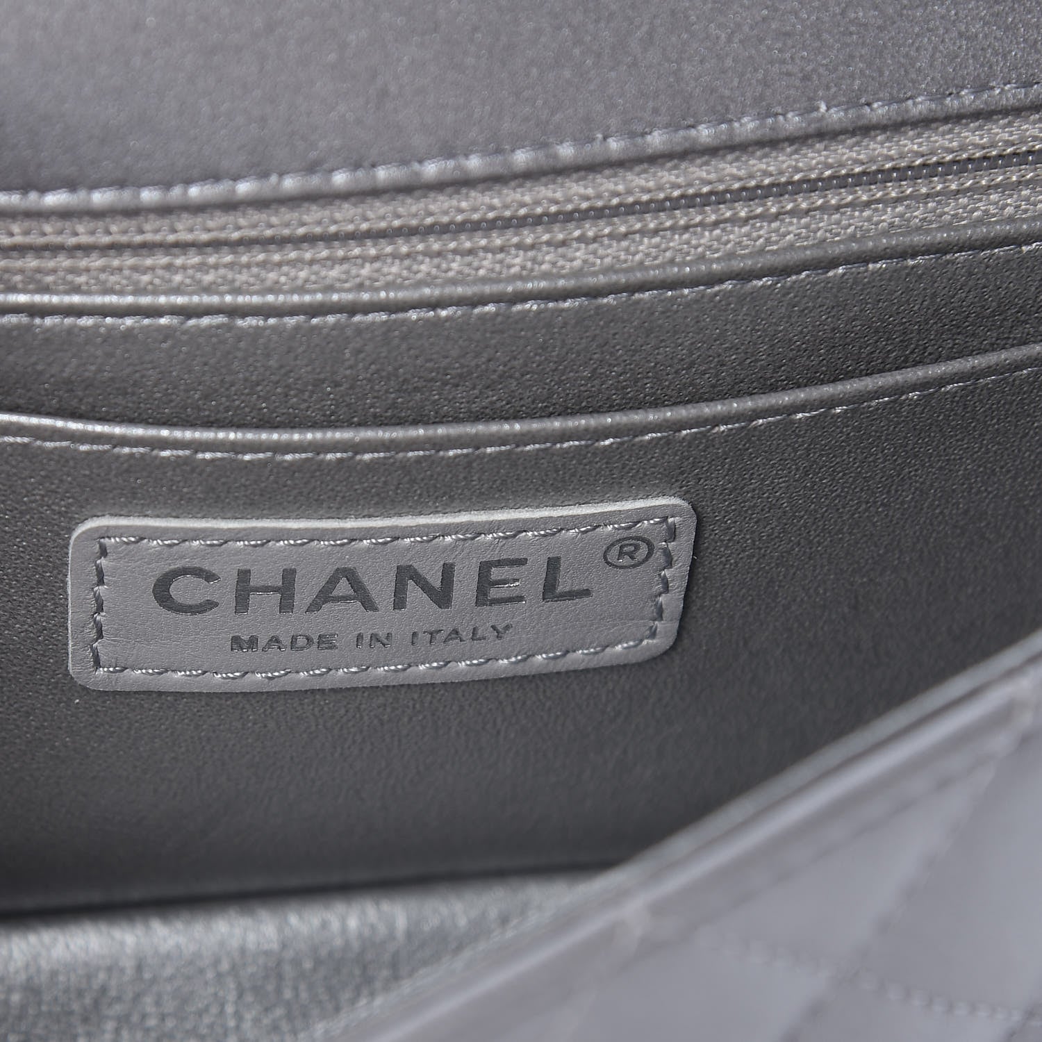 Chanel Metallic Lambskin Quilted Mini Rectangular Flap Silver 6 of 12