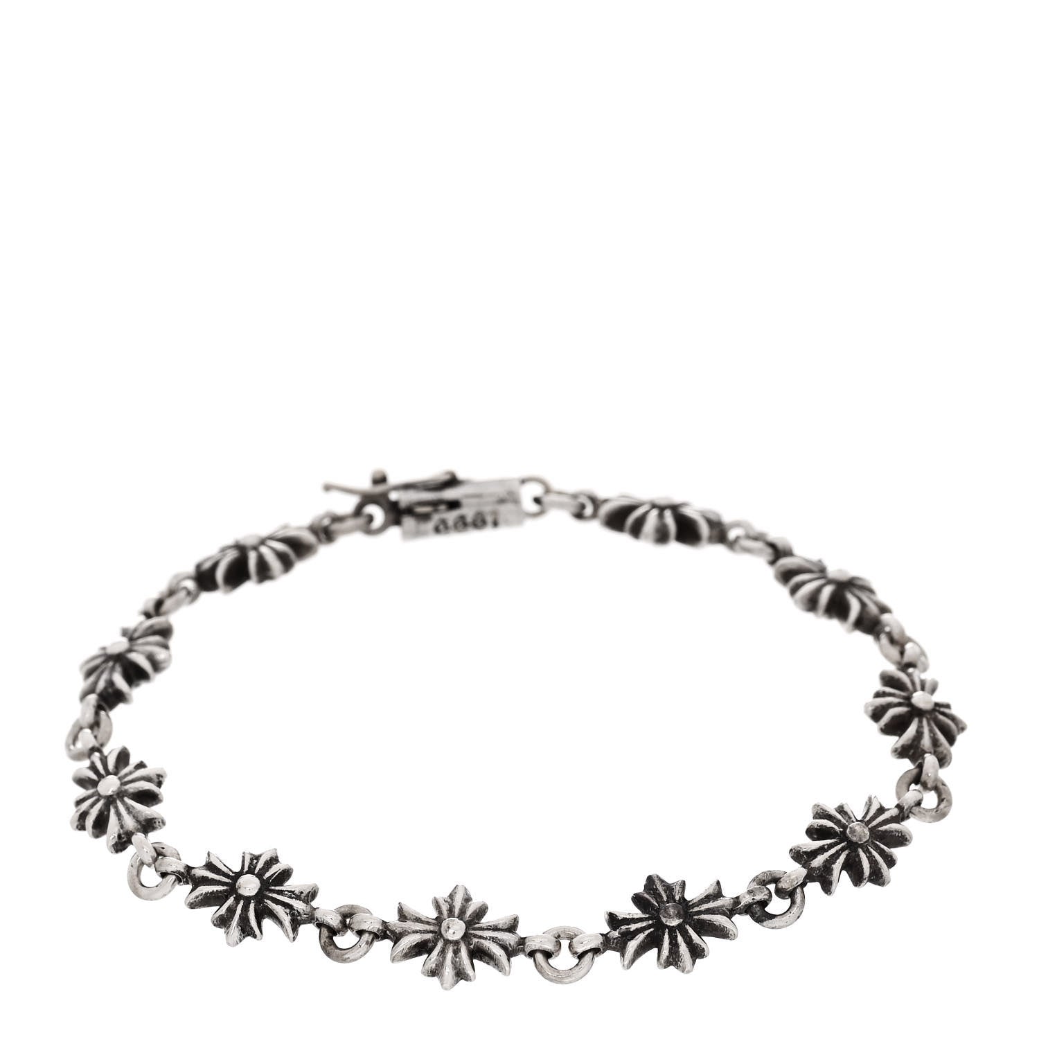 Chrome Hearts Sterling Silver Tiny E CH Plus Bracelet 1 of 3