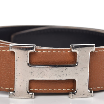 Hermes Box Togo 32mm H Belt 85 Black Gold 7 of 7