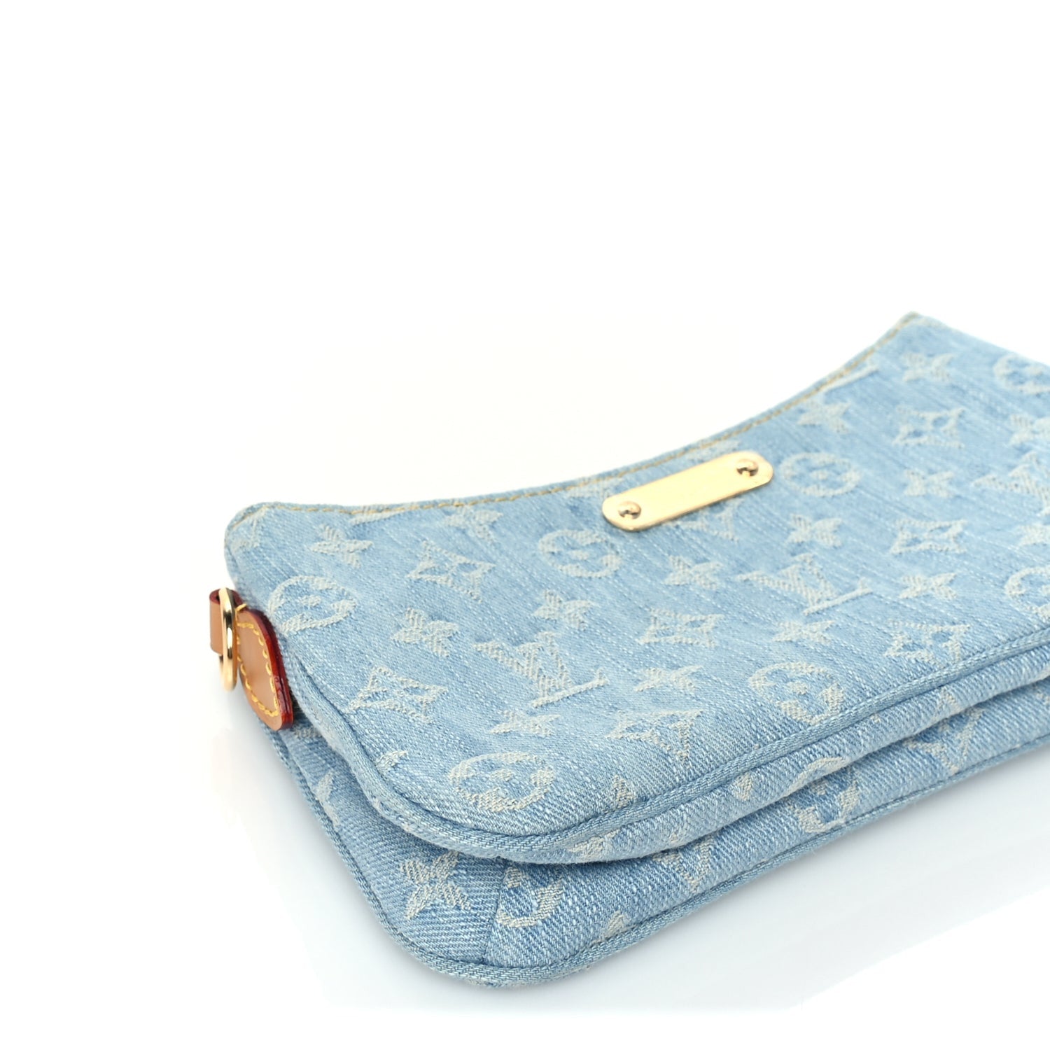 Louis Vuitton Monogram Denim Liv Pochette Sky Blue 7 of 8