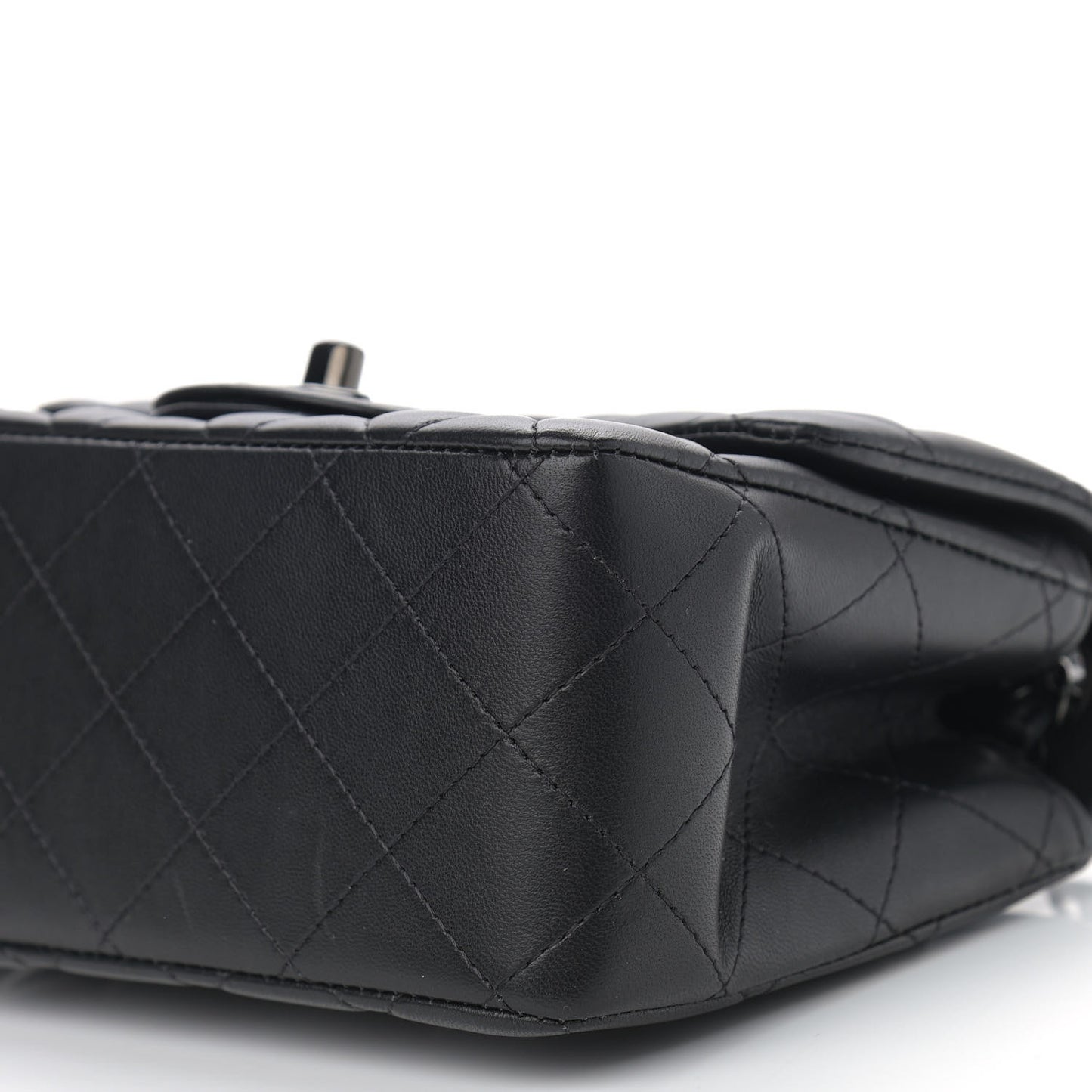 Lambskin Quilted Mini Square Flap So Black