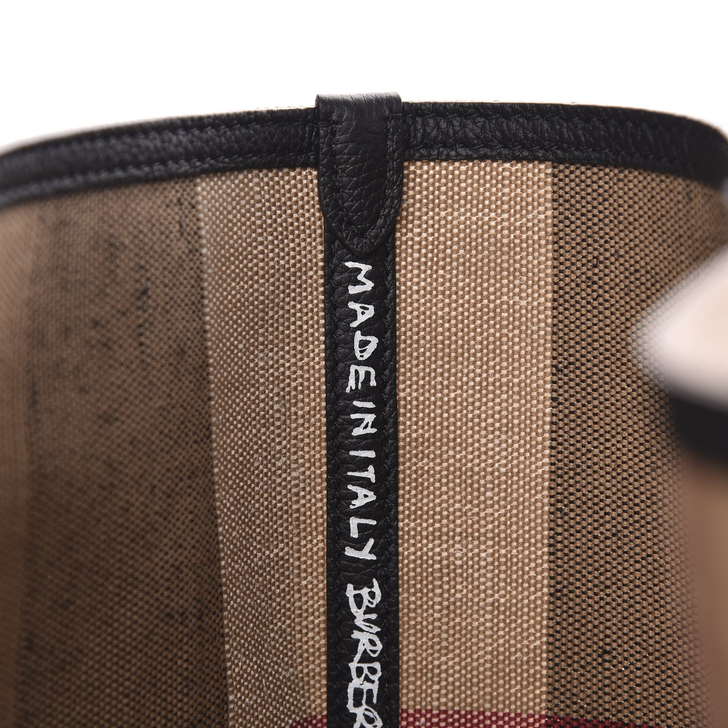 Burberry Coated Canvas Mega Check Medium Doodle Tote Black 8 of 9