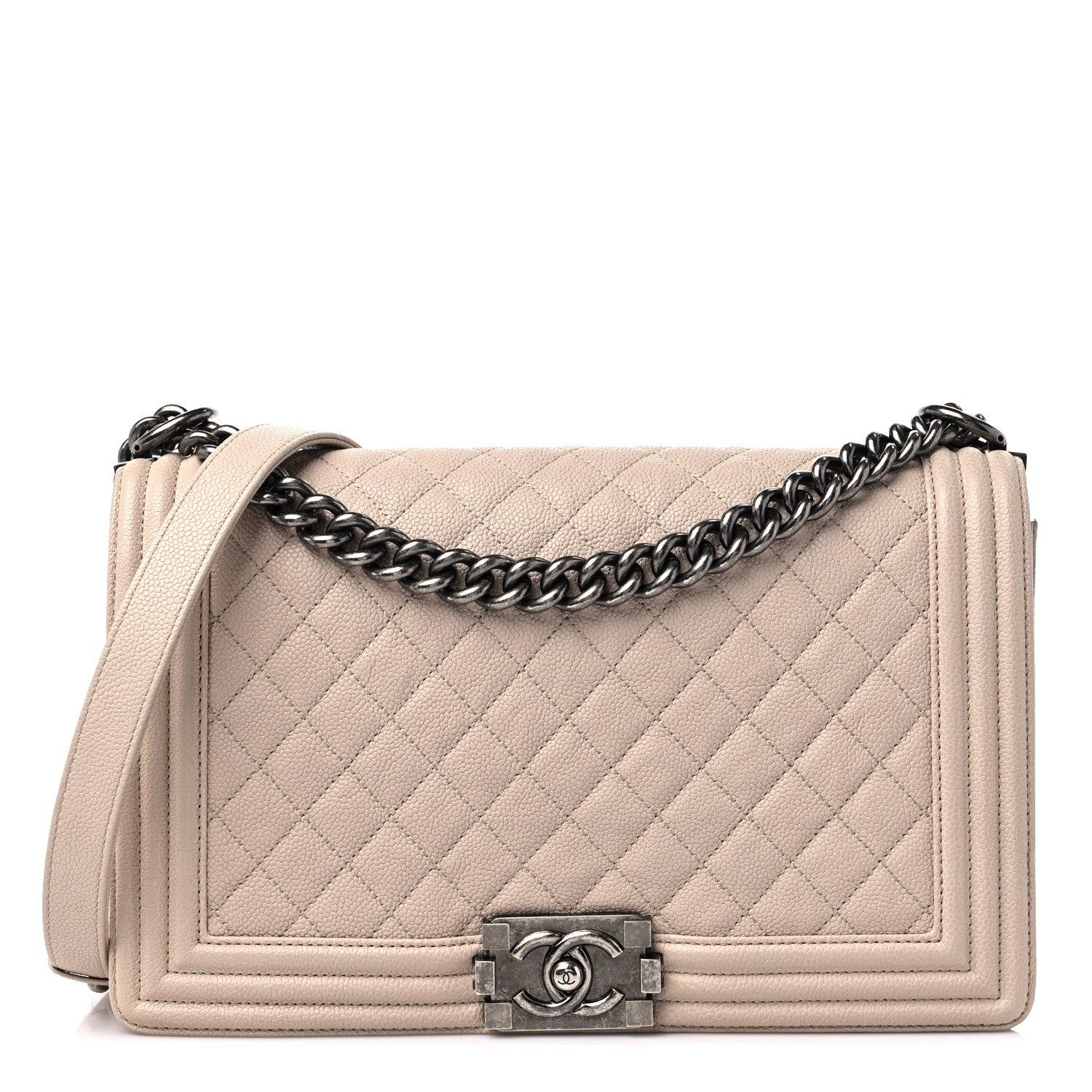 Chanel Caviar Quilted New Medium Boy Flap Beige 1 of 16