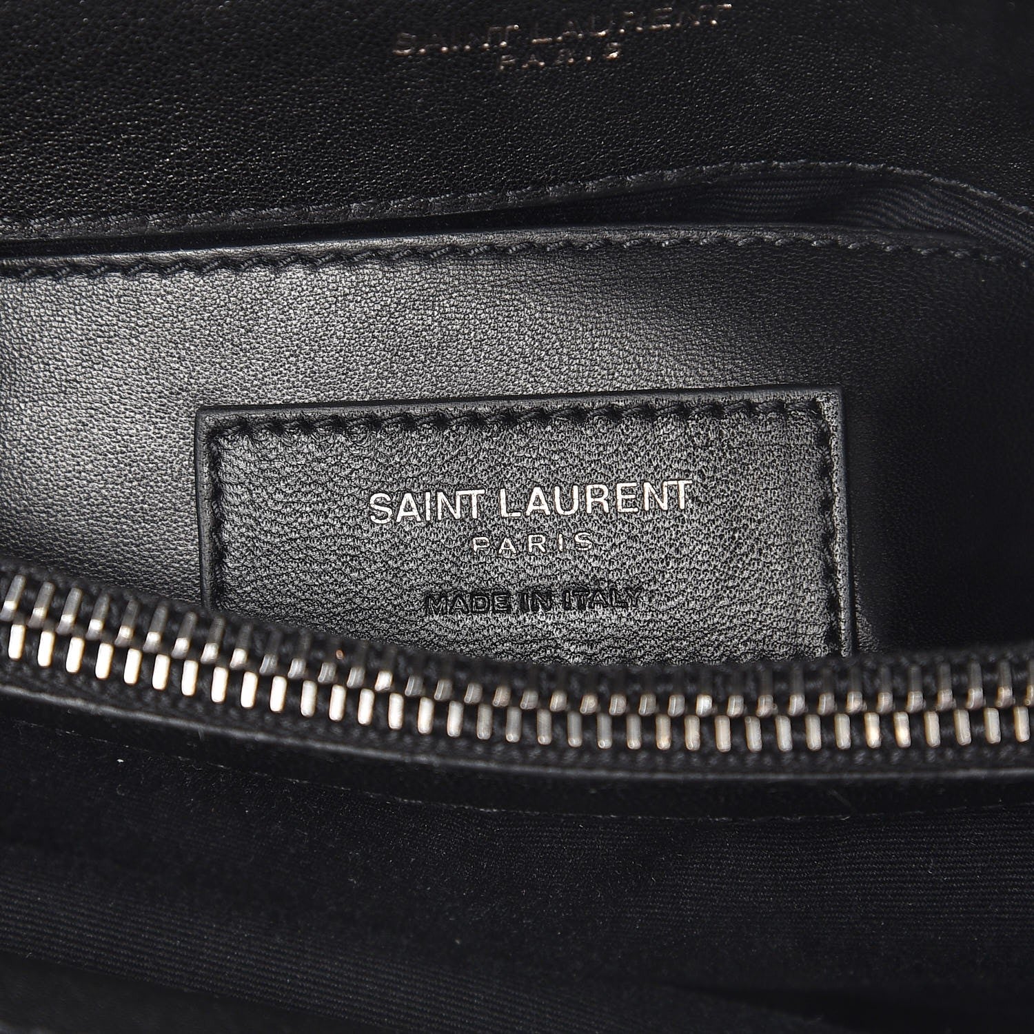 Saint Laurent Sheepskin Matelasse Chevron Monogram Medium College Bag Black 6 of 7