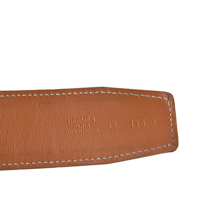 Hermes Box Chamonix 42mm Constance H Belt 110 Black Natural 4 of 11