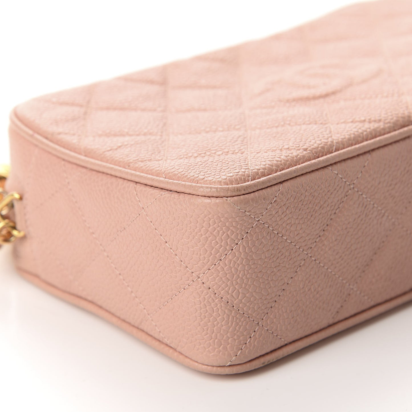 Caviar Quilted Small CC Camera Case Pink