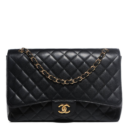 Chanel Caviar Quilted Maxi Single Flap Black 1 of 8