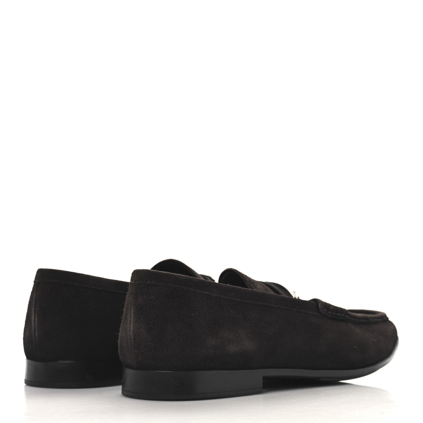 Vitello Scamosciato Triangle Mens Loafers 9.5 Brown