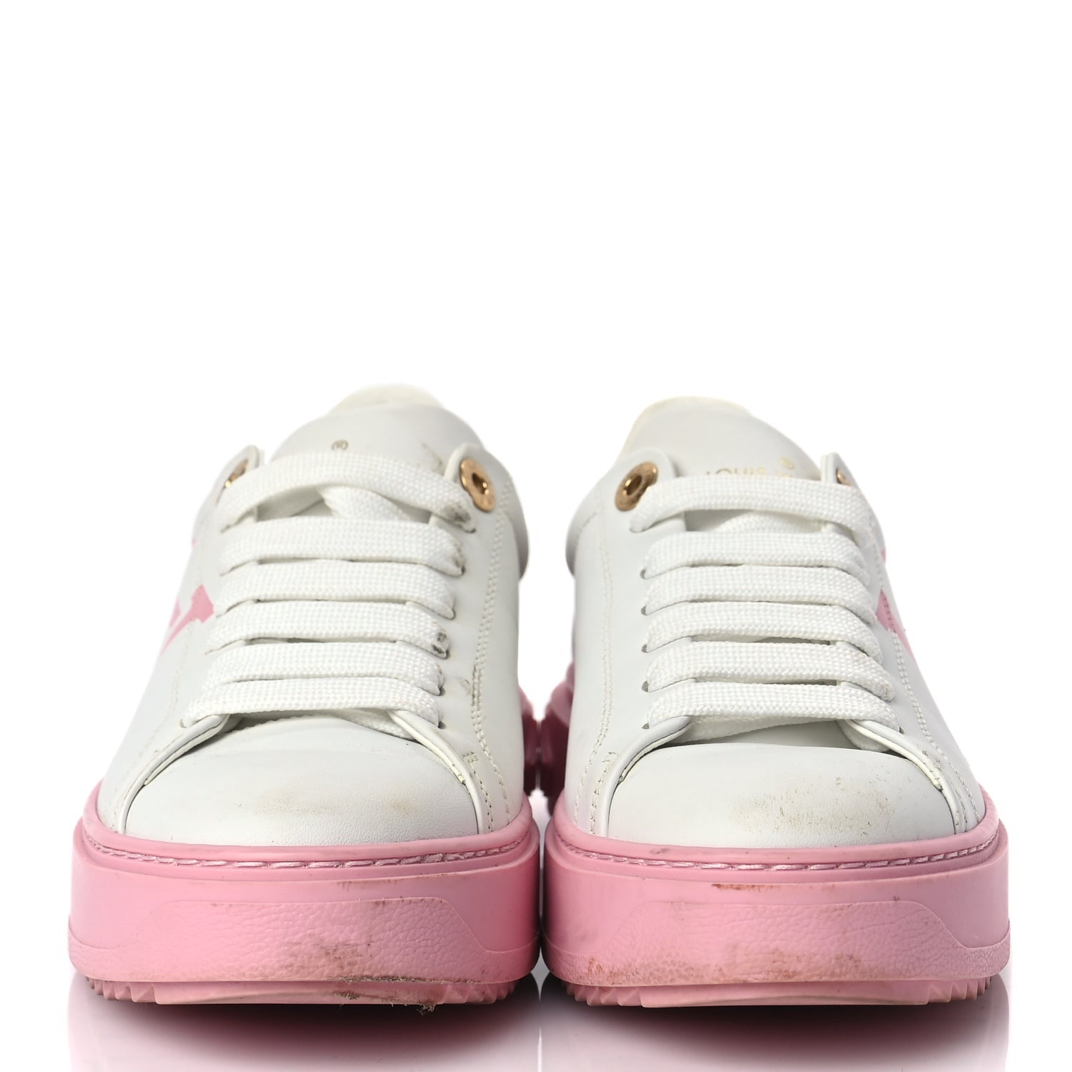 Louis Vuitton Monogram Time Out Sneakers 36 White Pink 4 of 8