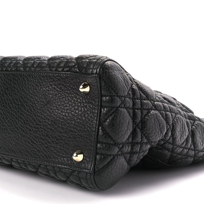 Christian Dior Grained Calfskin Cannage Large Supple Lady Dior Black 8 of 8
