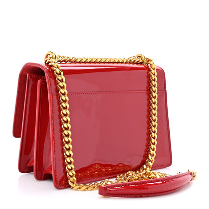 Saint Laurent Patent Small Monogram Sunset Red 3 of 9