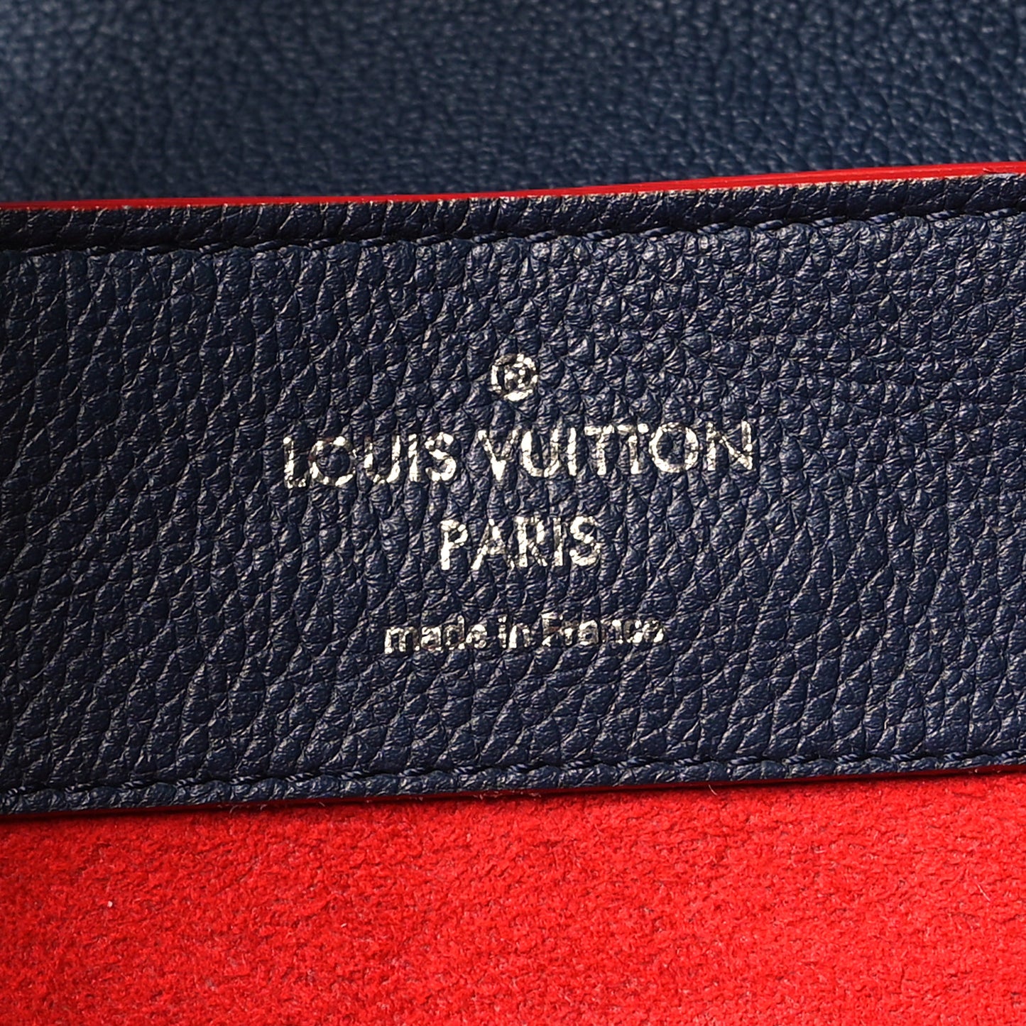 Soft Calfskin Lockme Backpack Marine Rouge