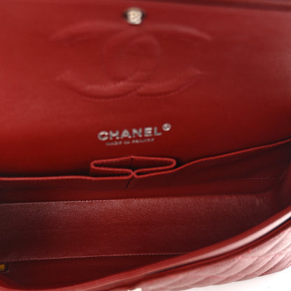 Chanel Caviar Quilted Medium Double Flap Dark Red 5 of 10
