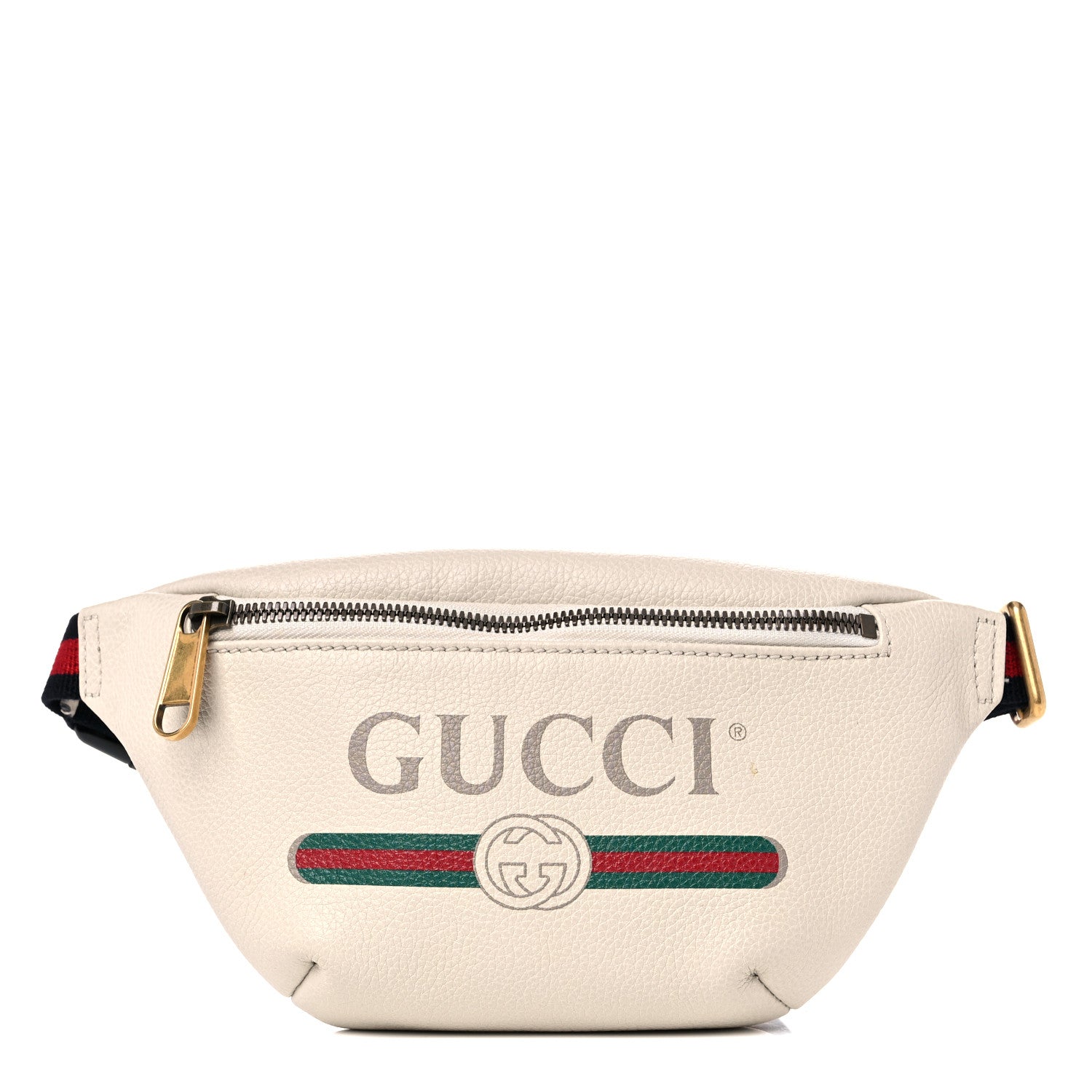 Gucci Grained Calfskin Small Logo Belt Bag White 1 of 12