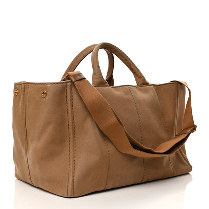 Prada Canapa Large Logo Tote Tabacco 2 of 10