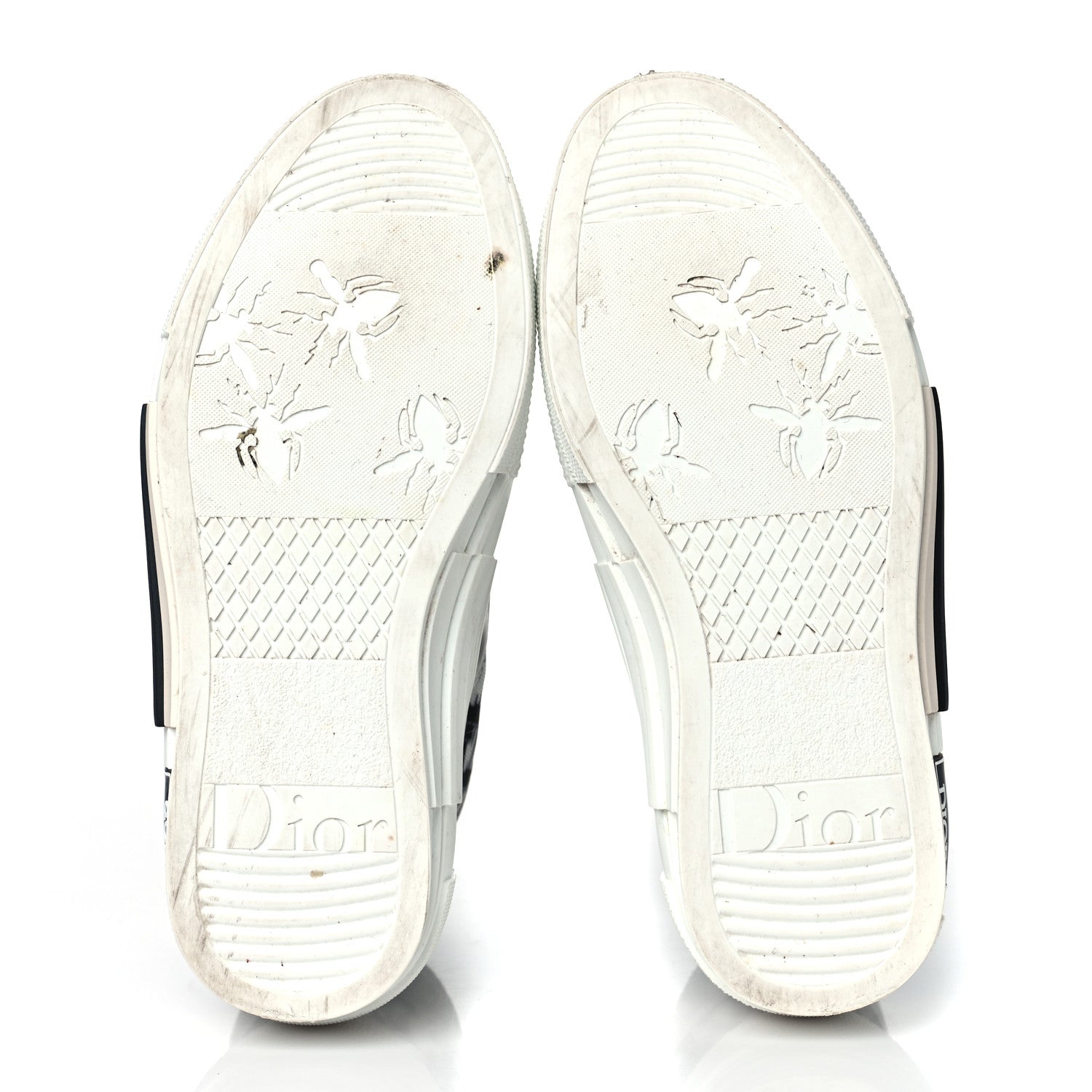 Christian Dior Technical Canvas Oblique B23 High Top Sneakers 35.5 White Black 5 of 10