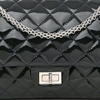 Chanel Patent Calfskin Quilted 2.55 Reissue 227 Flap Dark Blue 8 of 13