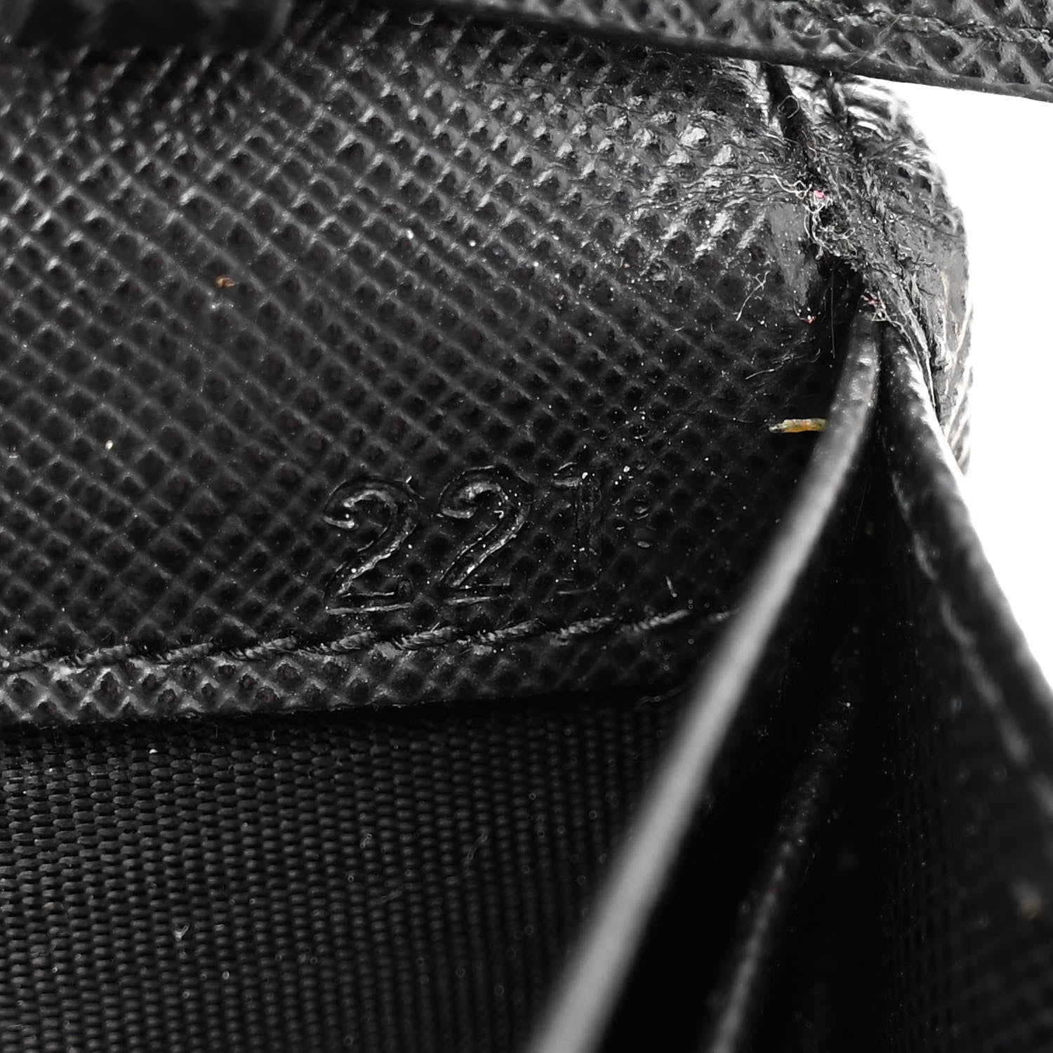 Prada Saffiano Metal Oro Chain Wallet Black 7 of 12