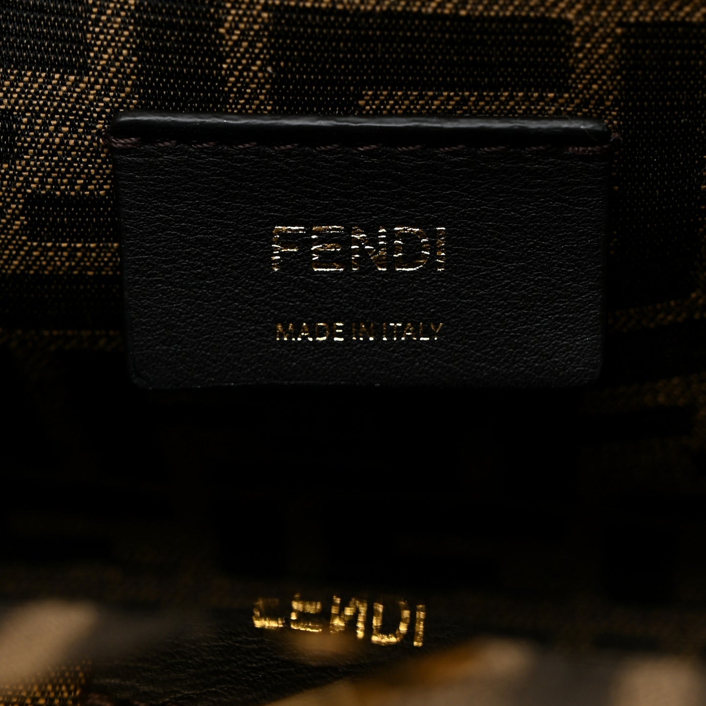 Shiny Nappa Small Fendi First Black