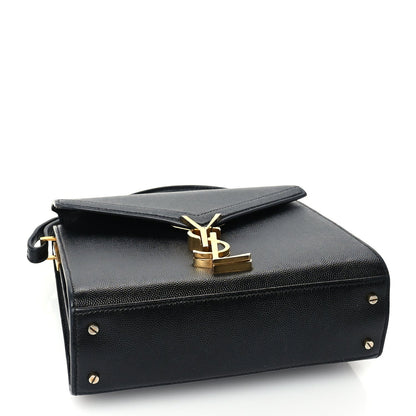 Saint Laurent Grain de Poudre Mini Classic Monogram Cassandra Top Handle  Black 3 of 8