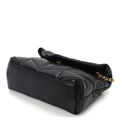 Saint Laurent Lambskin Quilted Toy Loulou Puffer Monogram Chain Satchel Black 8 of 8