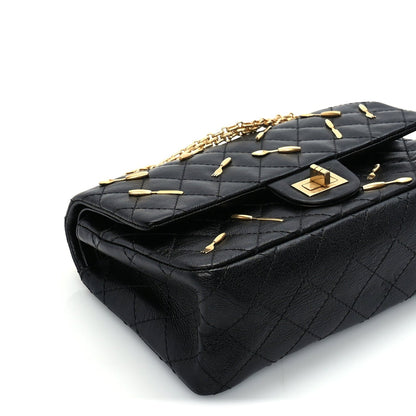 Chanel Calfskin Quilted Spoon Charms Brasserie 2.55 Reissue 225 Flap  Black 8 of 9