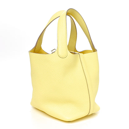 Hermes Taurillon Clemence Picotin Lock 18 PM Limoncello 3 of 9
