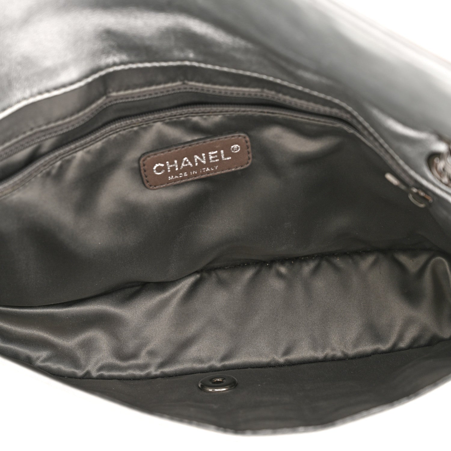 Chanel Vinyl Large Ice Cube Flap Silver 5 of 12