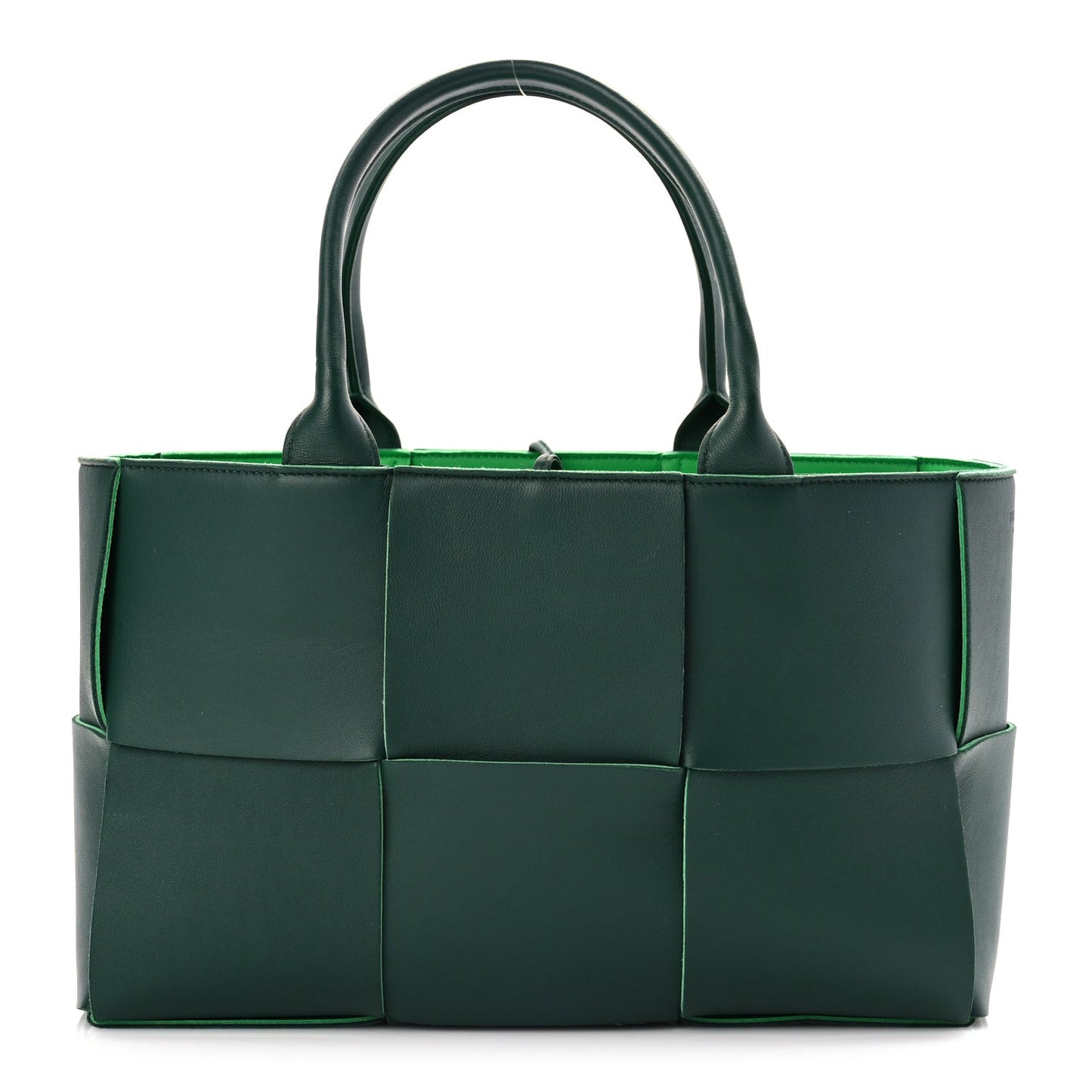 Calfskin Maxi Intrecciato Small Arco Tote Raintree