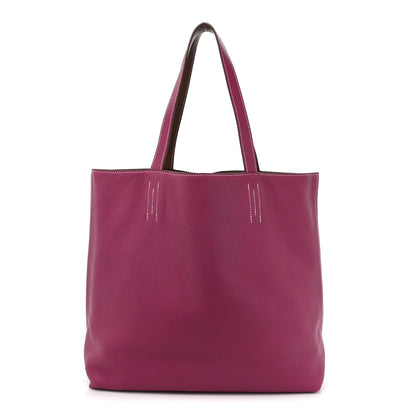 Hermes Taurillon Clemence Double Sens 36 Reversible Tote Marron Tosca 3 of 20