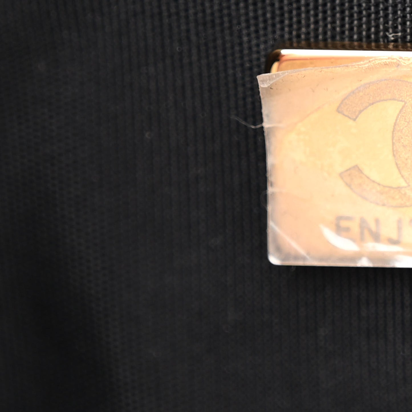 Calfskin Quilted Fringe Small Shopping Bag Black