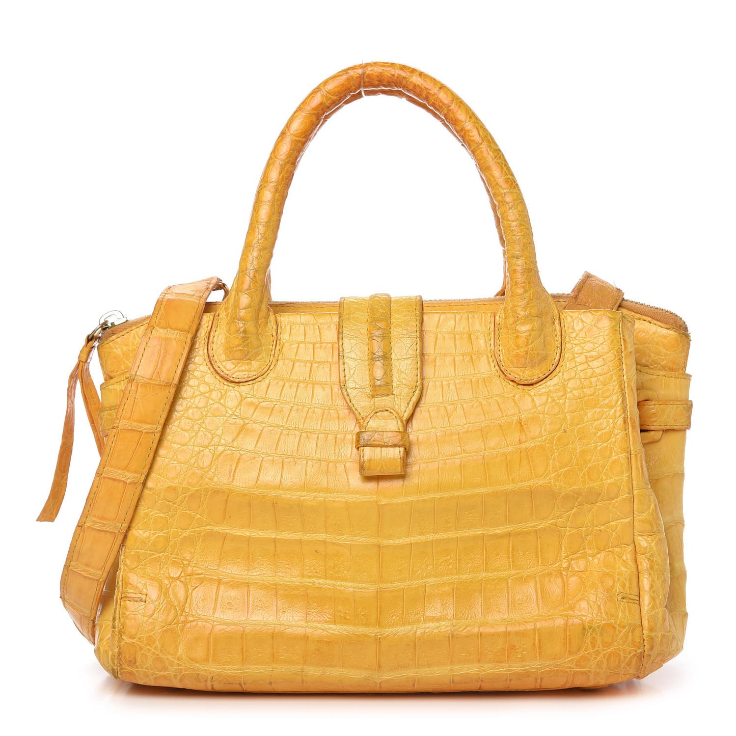 Crocodile Mini Cristina Satchel Yellow