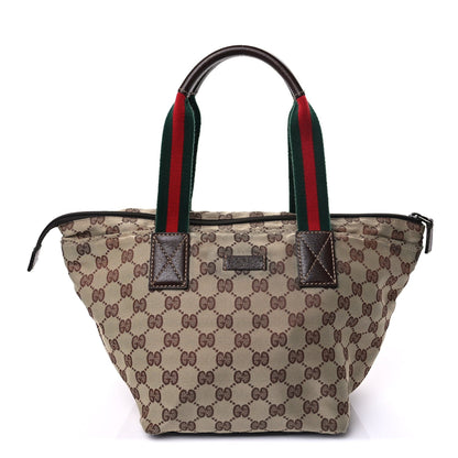 Gucci GG Monogram Small Web Handle Bucket Tote  Dark Brown 1 of 8