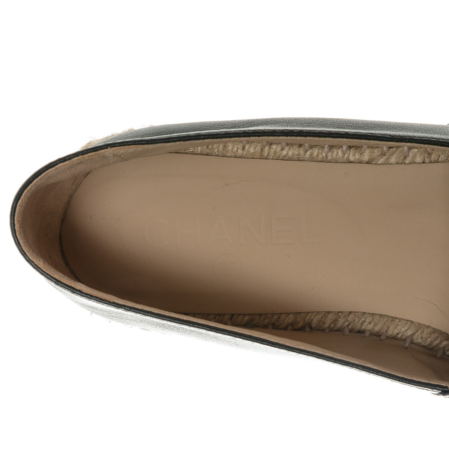 Chanel Lambskin CC Espadrilles 39 Black 7 of 9