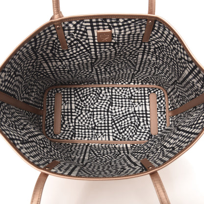 MCM Metallic Visetos Medium Reversible Shopper Tote Champagne Gold 9 of 15