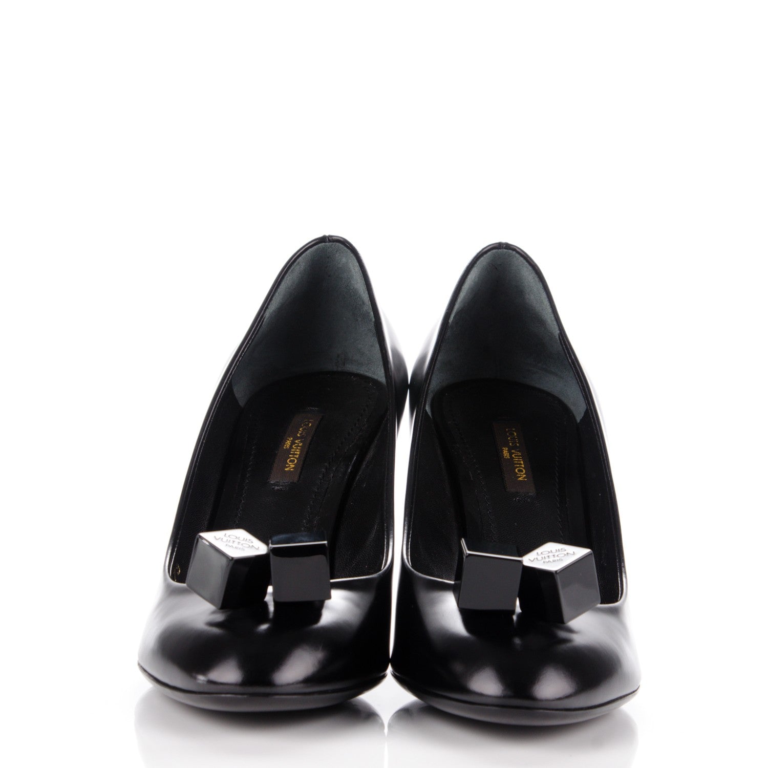 Louis Vuitton Calfskin Cubic Pumps 38 Black 2 of 8